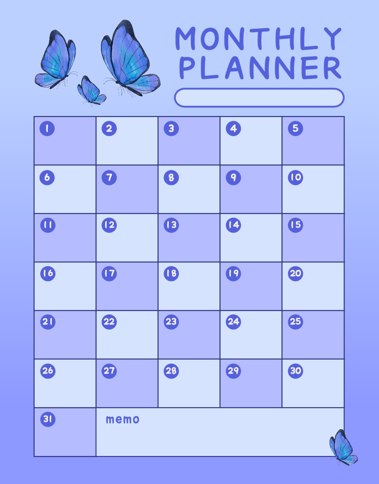 먼슬리 플래너 굿노트