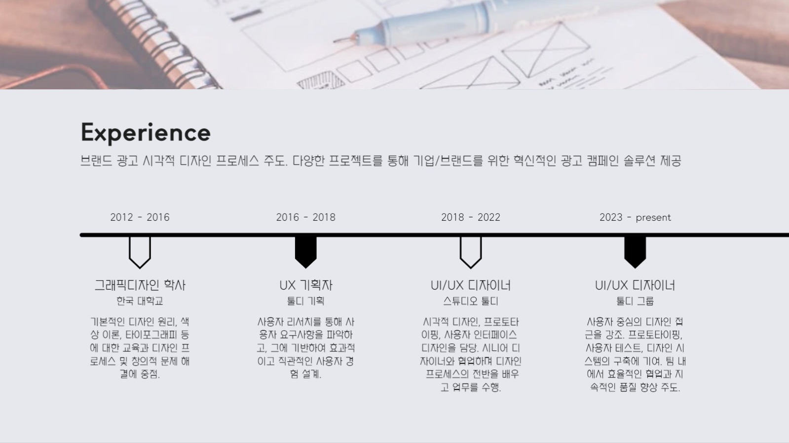 심플한 포트폴리오 프레젠테이션