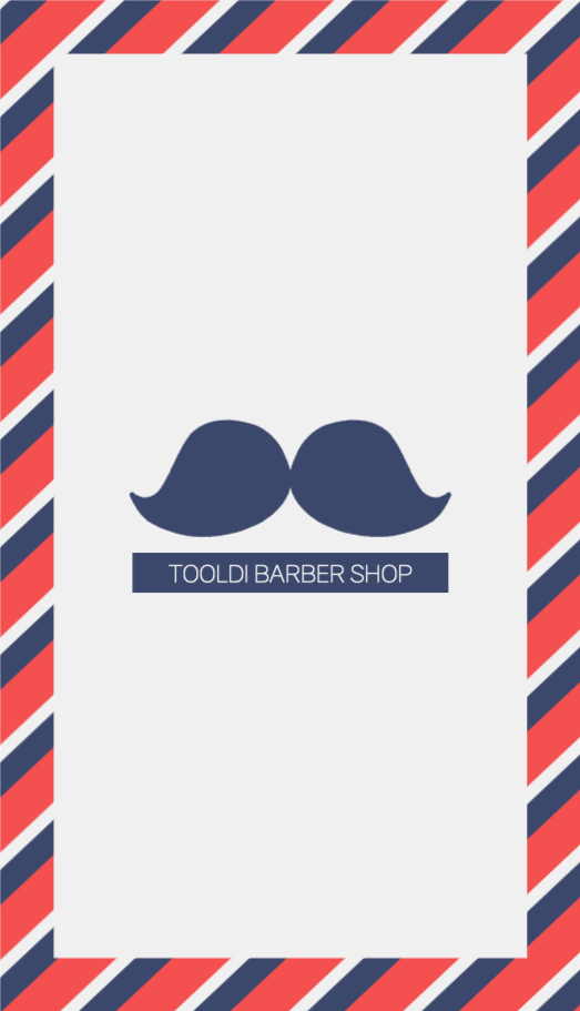 툴디 바버샵 디지털 명함 세로