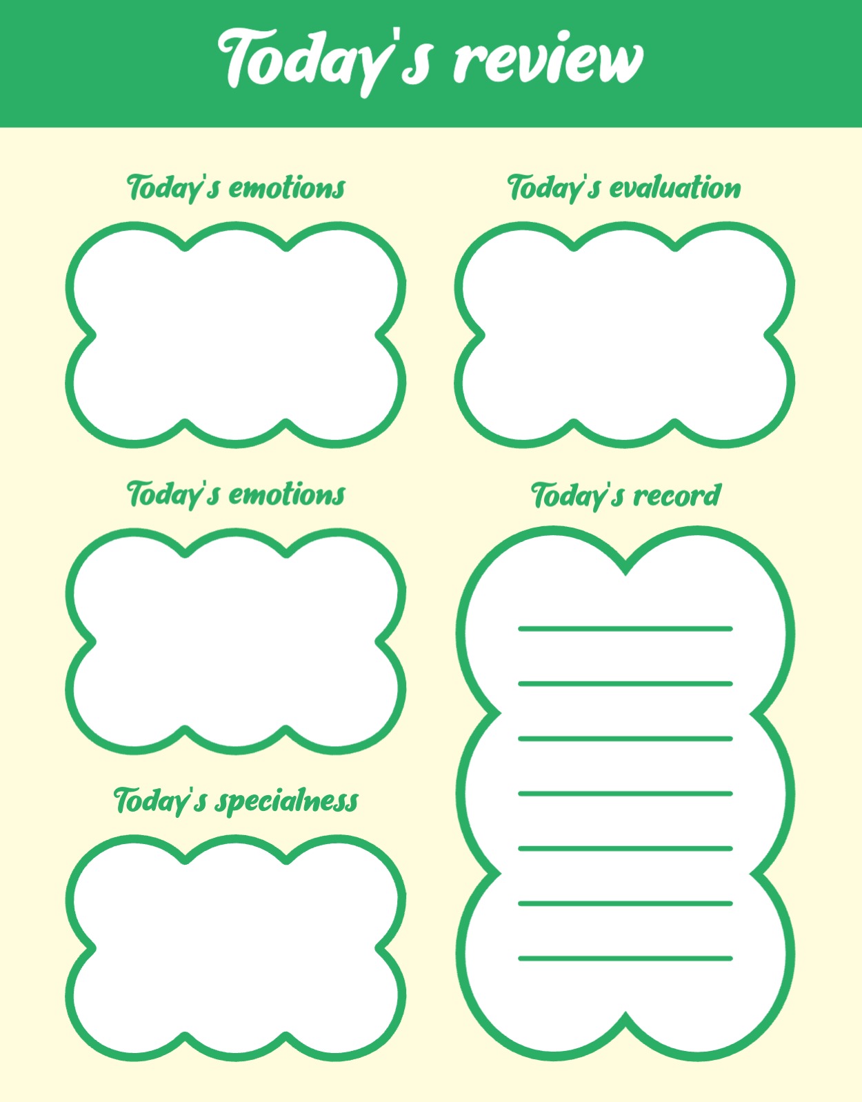 오늘의 리뷰 굿노트
