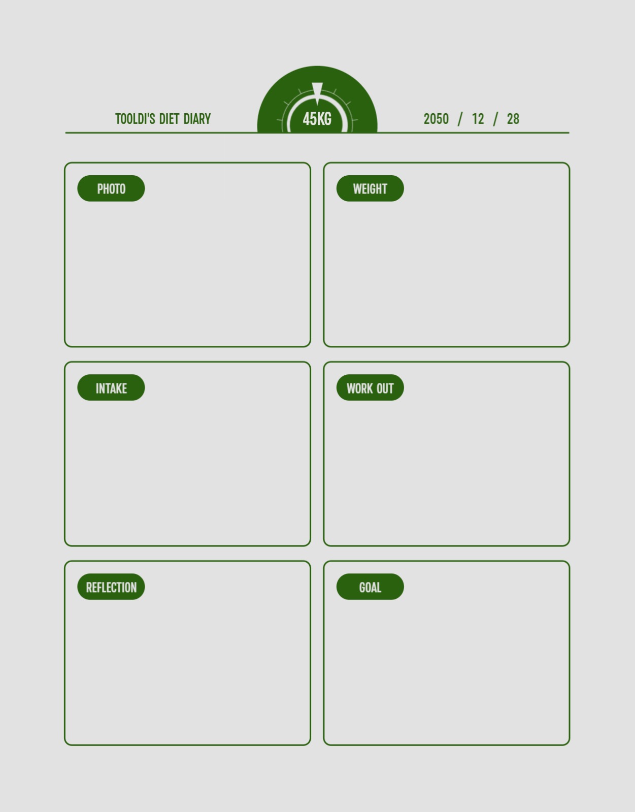 다이어트 일지 굿노트