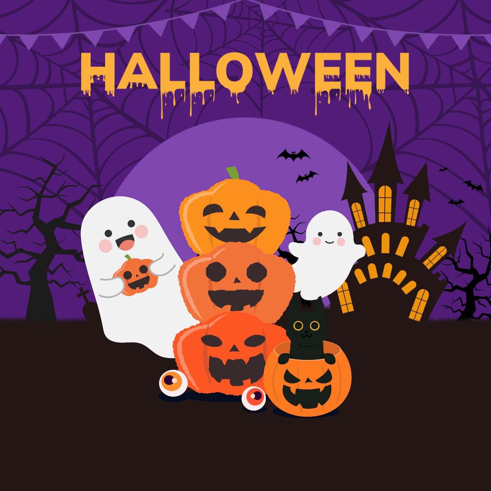 할로윈 포토존 현수막