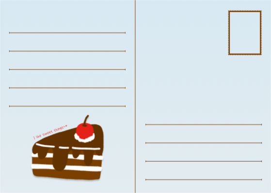 초코케익 엽서 카드