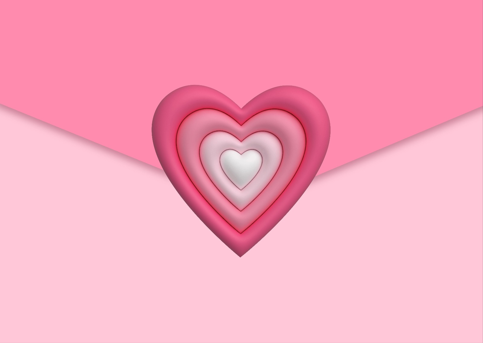 핑크 하트 엽서