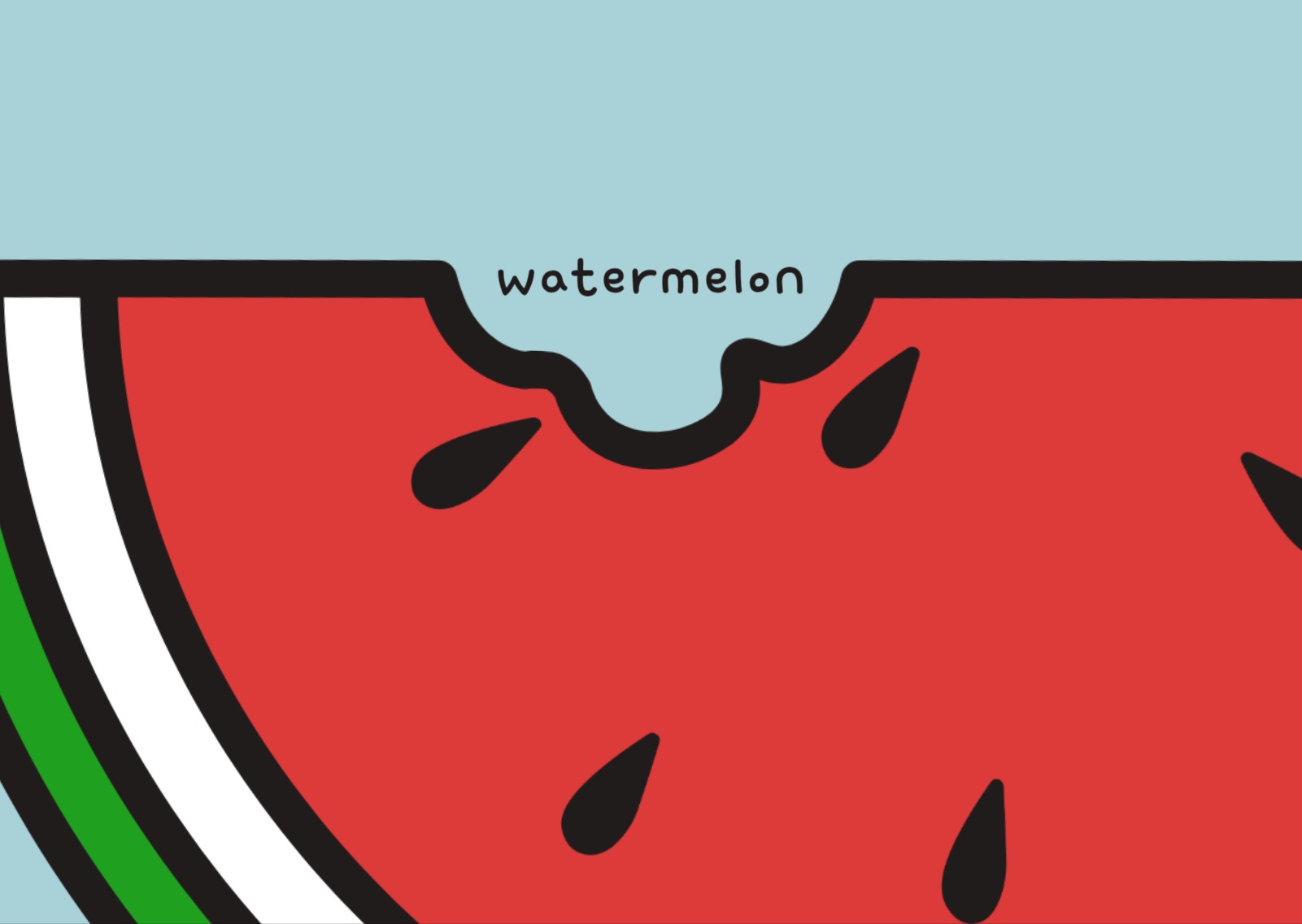 아주 큰 수박 엽서 카드