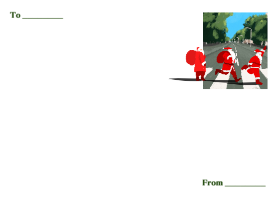 크리스마스를 준비하는 산타 엽서