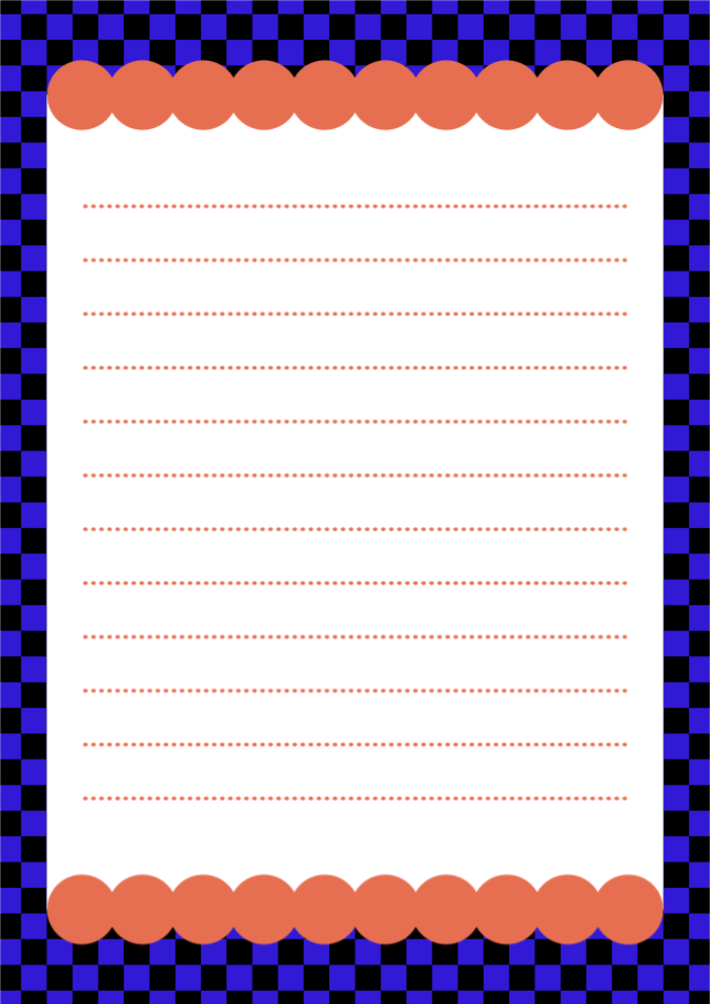 체크 배경 편지지