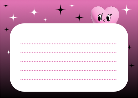 하트 풍선 반짝반짝 엽서 카드