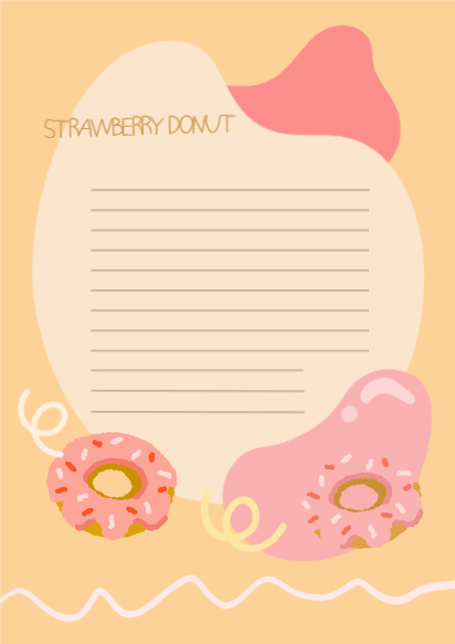 스트로베리도넛 편지지