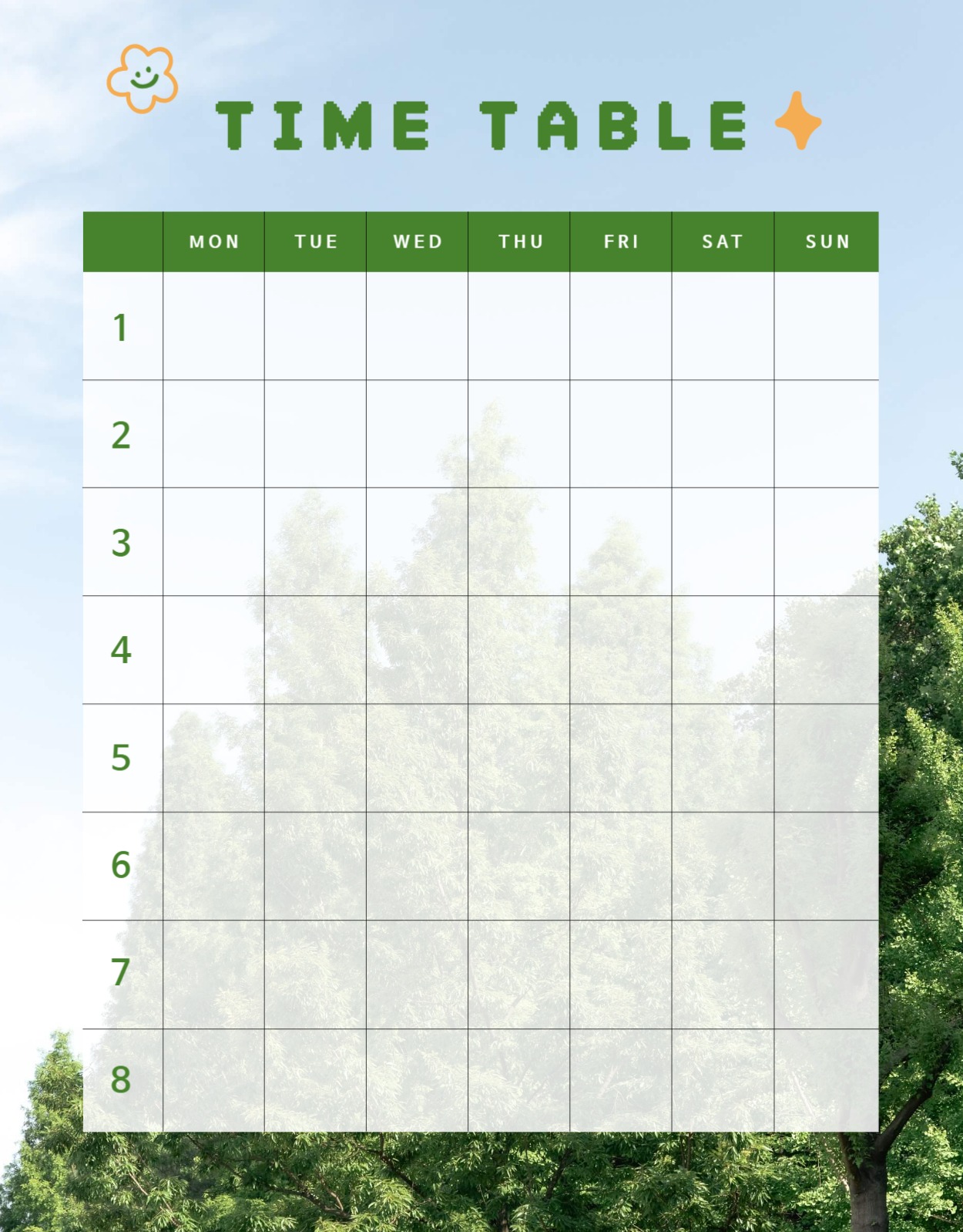 굿노트 시간표 타임테이블