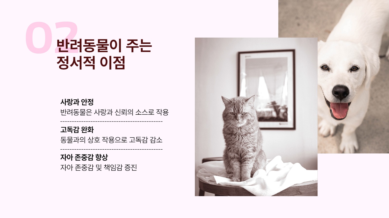 반려동물 양육의 장점