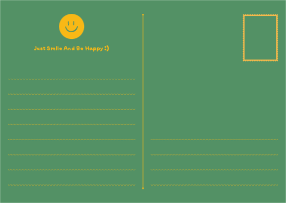 그냥 웃고 행복하세요 일러스트 엽서